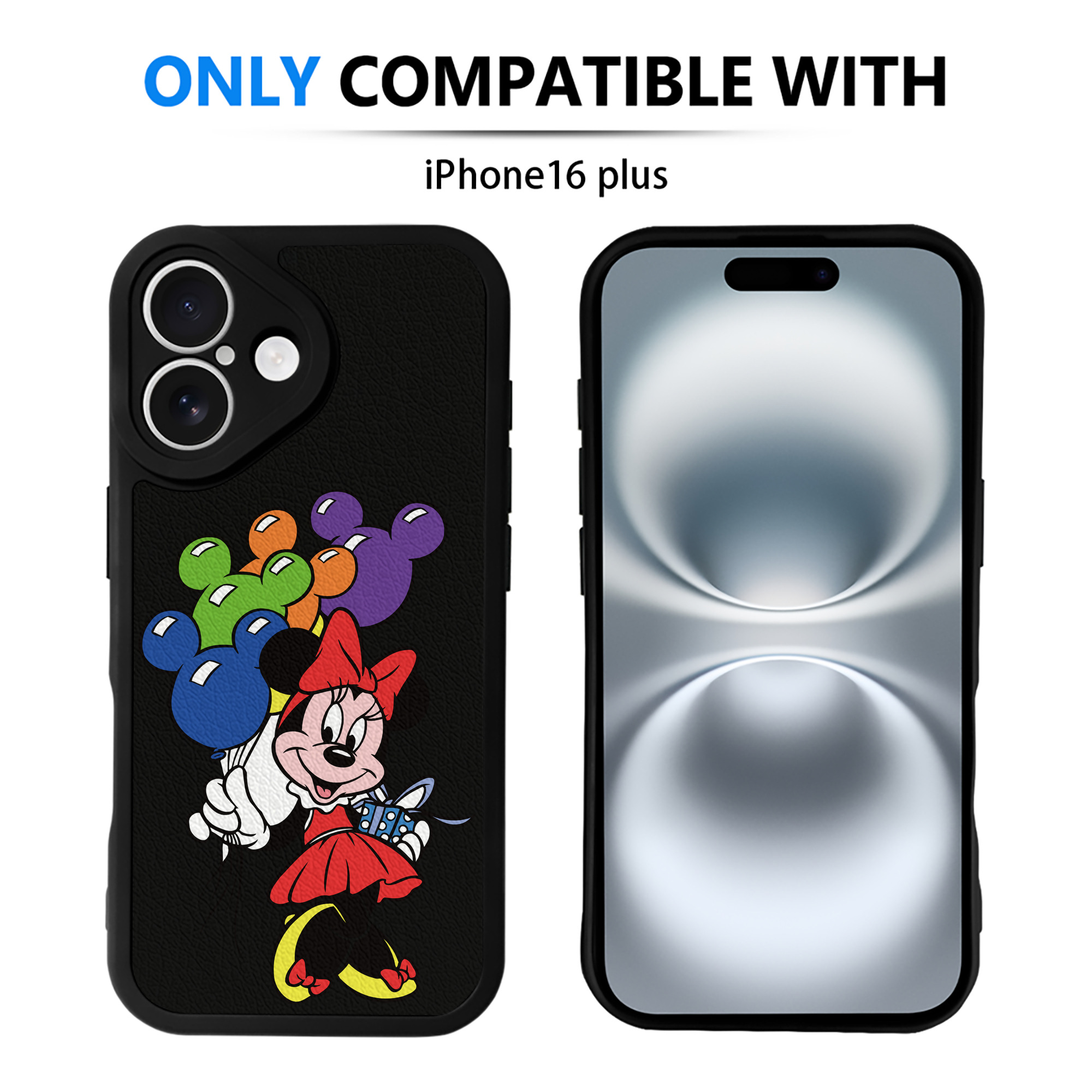 （画像用） ミッキーマウス Mickey Mouse 【iPhone 16シリーズ対応】シリコンスマホケース（レザー調） 材質：シリコン